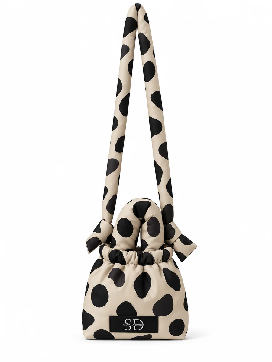 Mini Puffy Bag Polka Black — agotado
