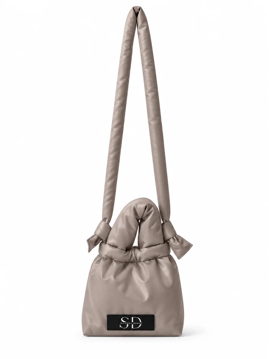 Mini Puffy Bag Taupe — agotado